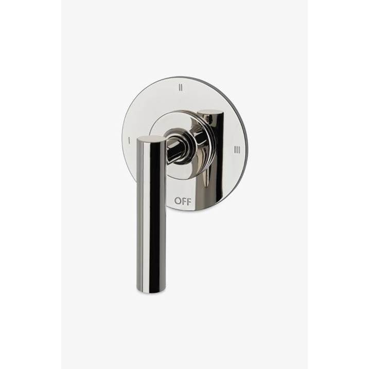 Waterworks COMMERCIAL ONLY Bond Solo Series Three Way Diverter Trim with Straight Lever Handle in Nickel